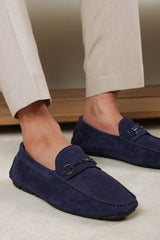 Hudson Suede Slip On Buckle Loafer