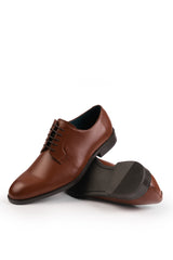 NOAH LACE UP DERBY FORMAL DRESS WORK SHOES IN BROWN