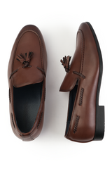 BRADLEY SLIP ON BRAIDED LOAFERS IN BROWN