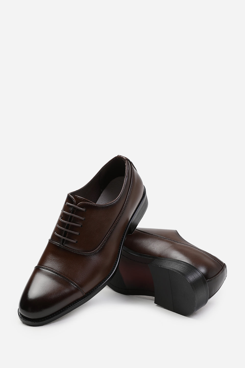 TOMMY OXFORD LACE UP WORK DRESS SHOES IN BROWN