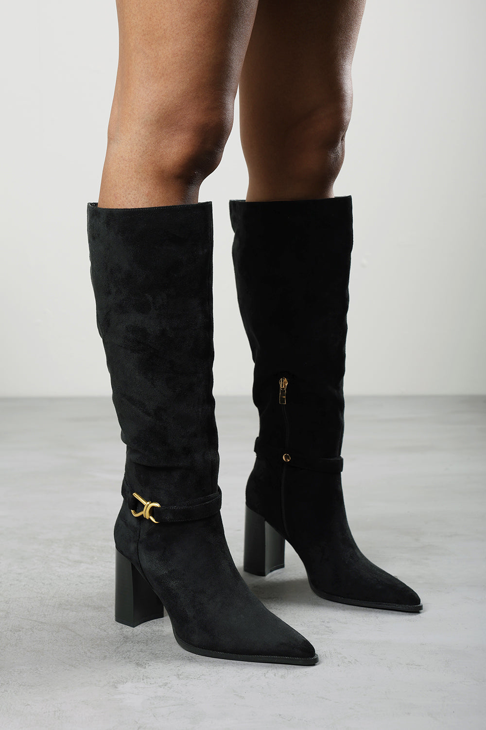 Winona Knot Trim Detail Knee High Boots
