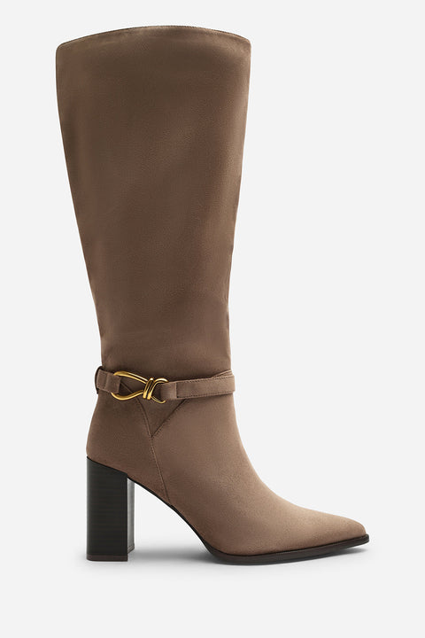 Winona Knot Trim Detail Knee High Boots