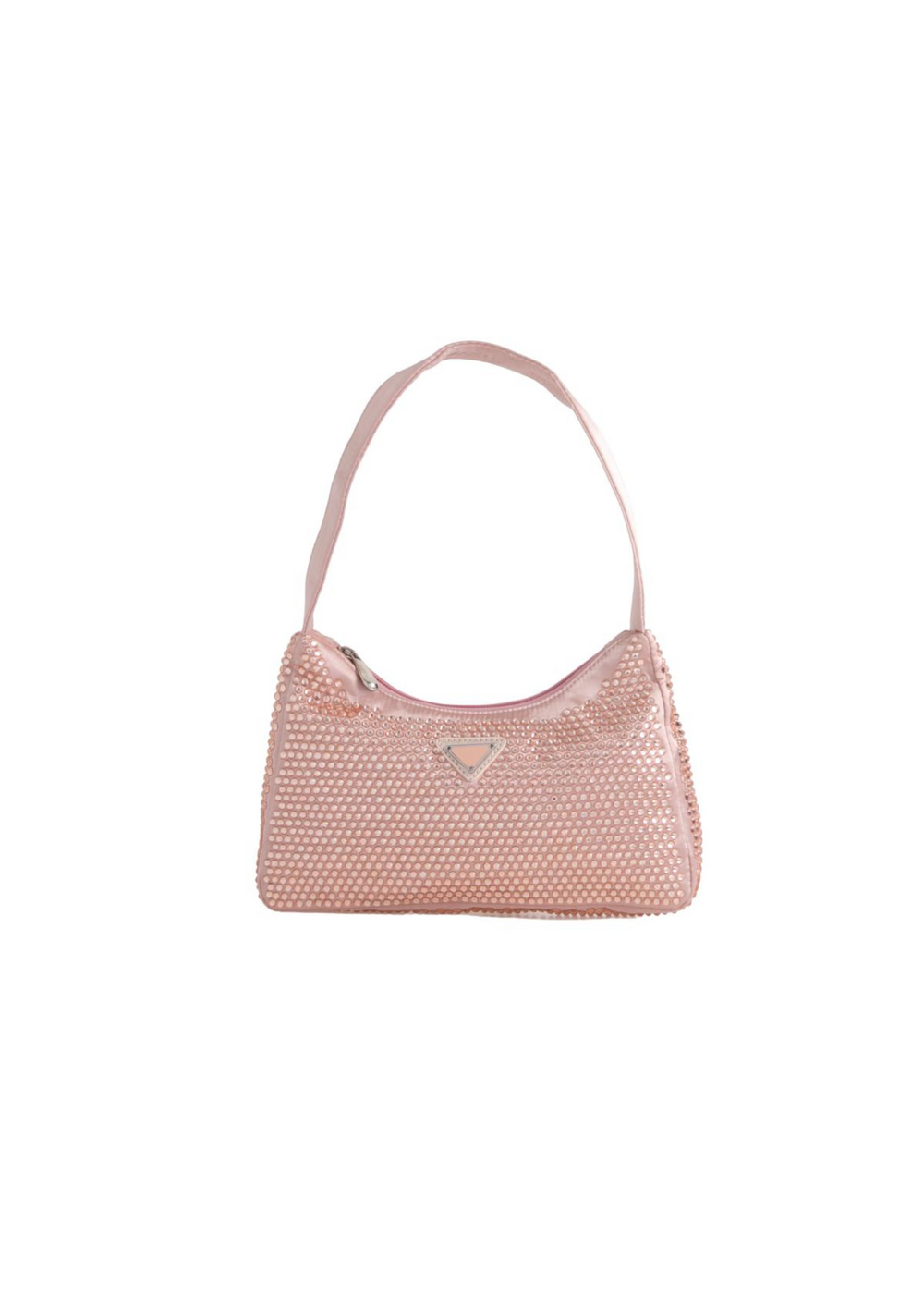 AVERY SPARKLY BAG WITH TOP HANDLE IN NUDE