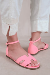 ROME CUT OUT STRAP WITH ANKLE STRAP IN PINK