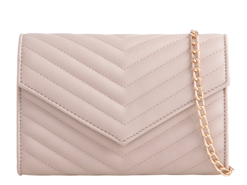 ODESSA EMBROIDERED CLUTCH WITH GLEAMING DETAIL IN STONE