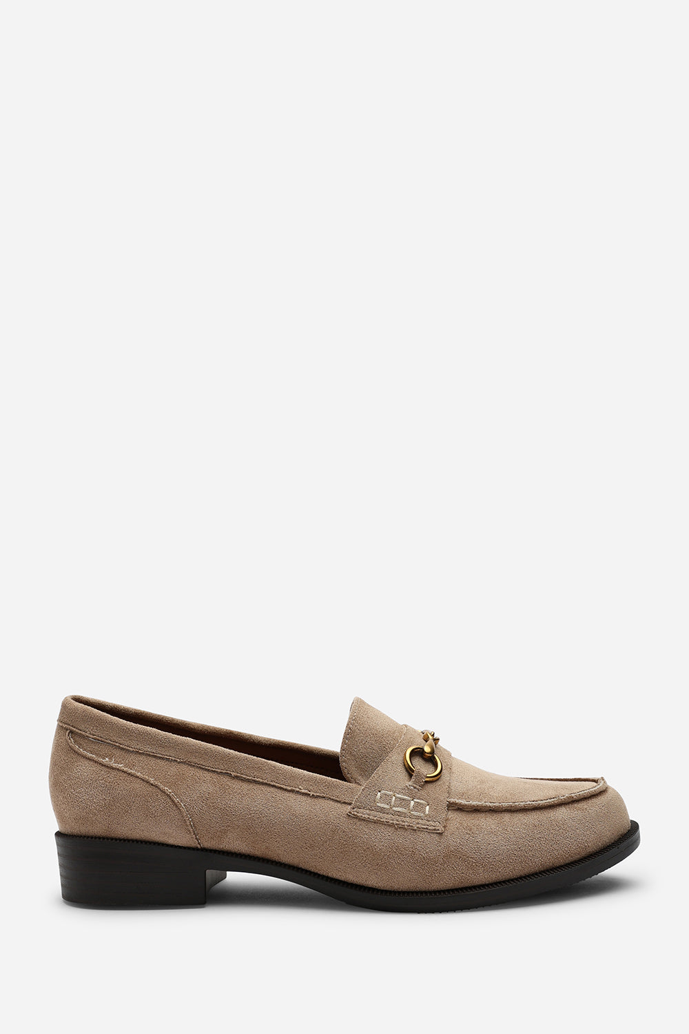 Maelynn Round Toe Single Metal Bar Loafers