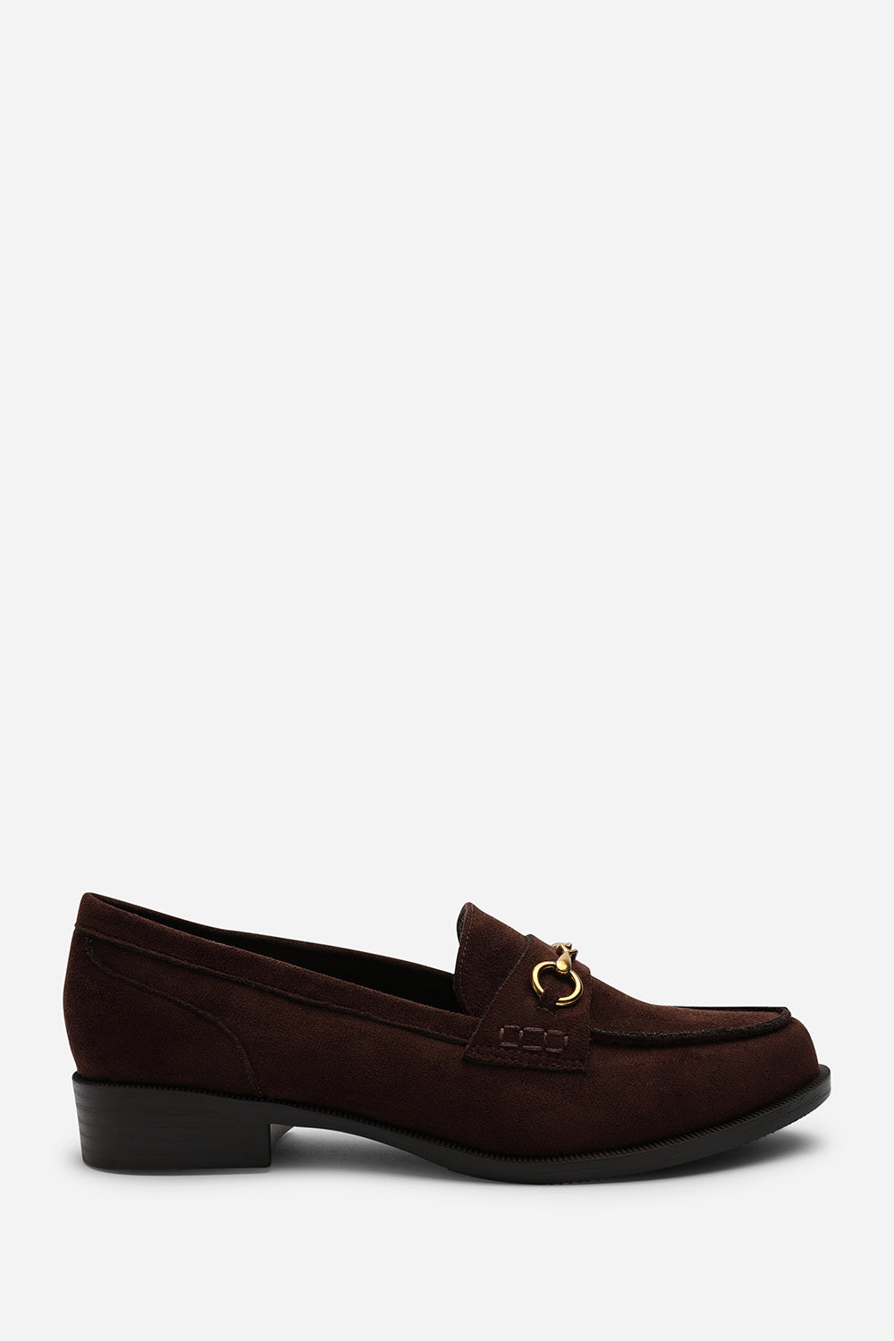 Maelynn Round Toe Single Metal Bar Loafers