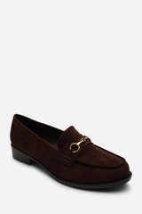Maelynn Round Toe Single Metal Bar Loafers