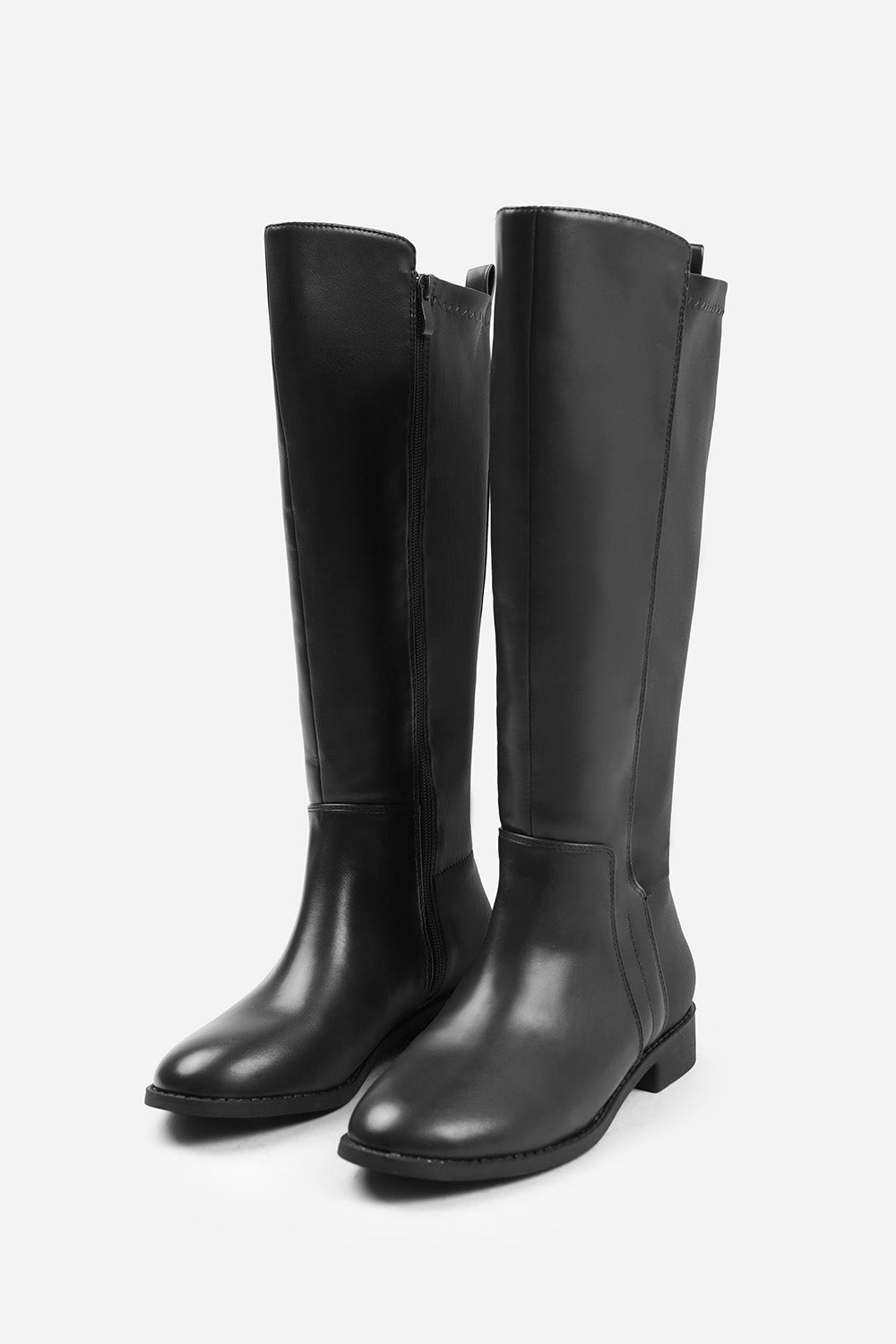PARKER STRETCH WIDE CALF KNEE HIGH BOOTS WITH SIDE ZIP IN WIDE E
