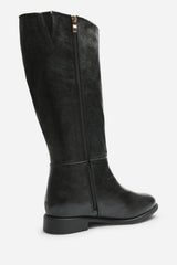 Karella Knee High Riding Boot with Hardware Detail