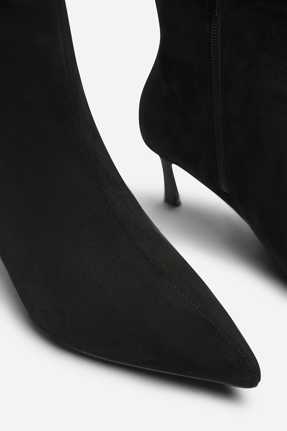 Kivora Ruched Knee High Pointed Stiletto Boot
