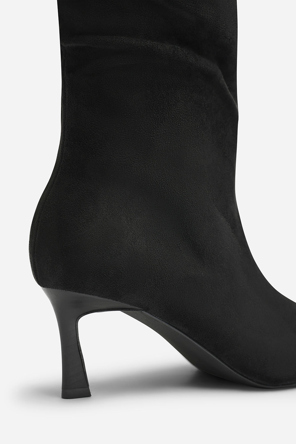 Kivora Ruched Knee High Pointed Stiletto Boot