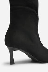 Kivora Ruched Knee High Pointed Stiletto Boot