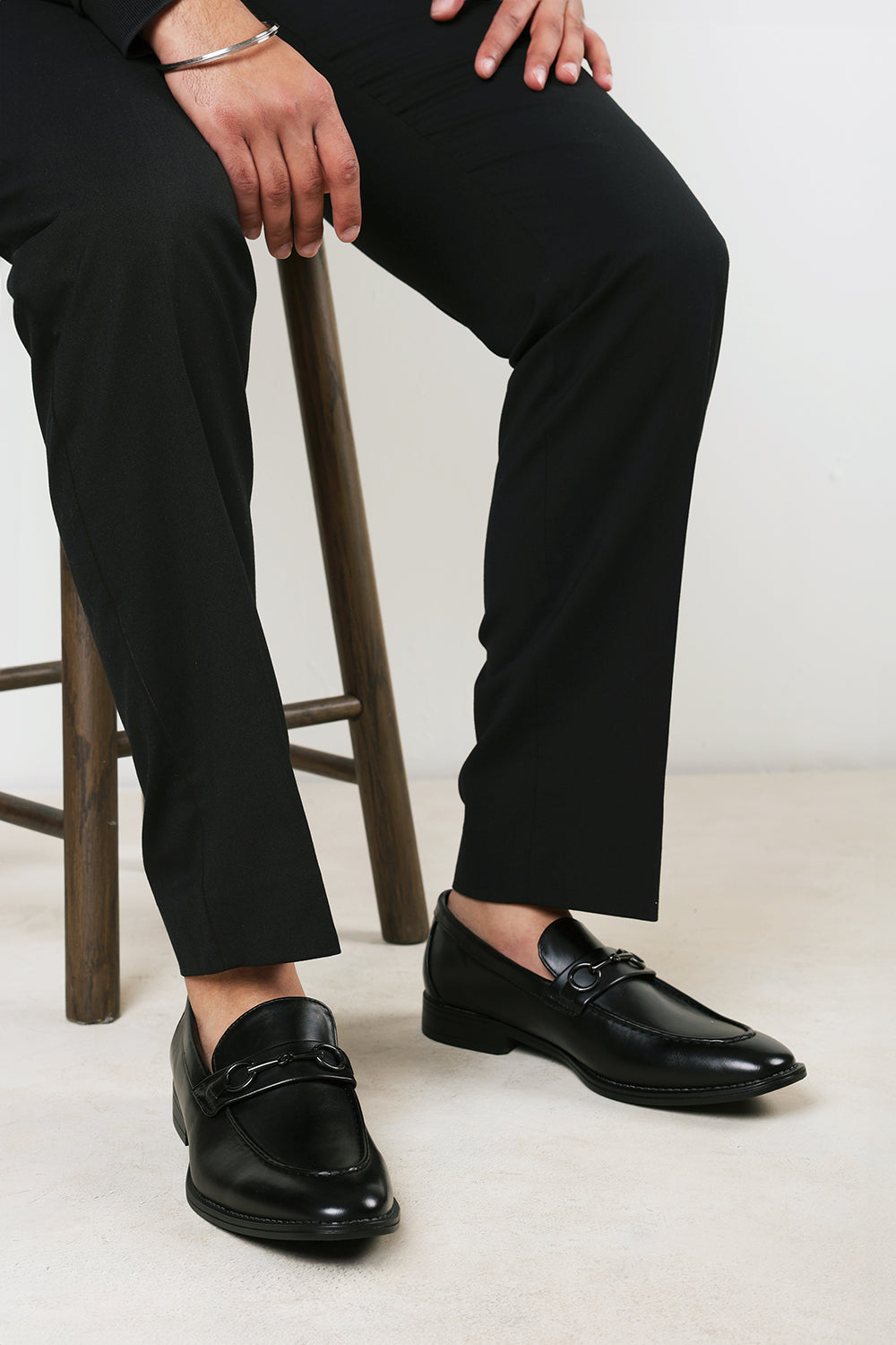 Declan Pointed Toe Slip On Buckle Loafer