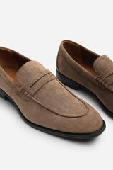 Gavin Suede Slip on Penny Loafer