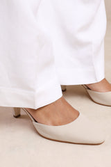 KANSAS WIDE FIT CROSS OVER SLINGBACK STRAP HEELS IN CREAM