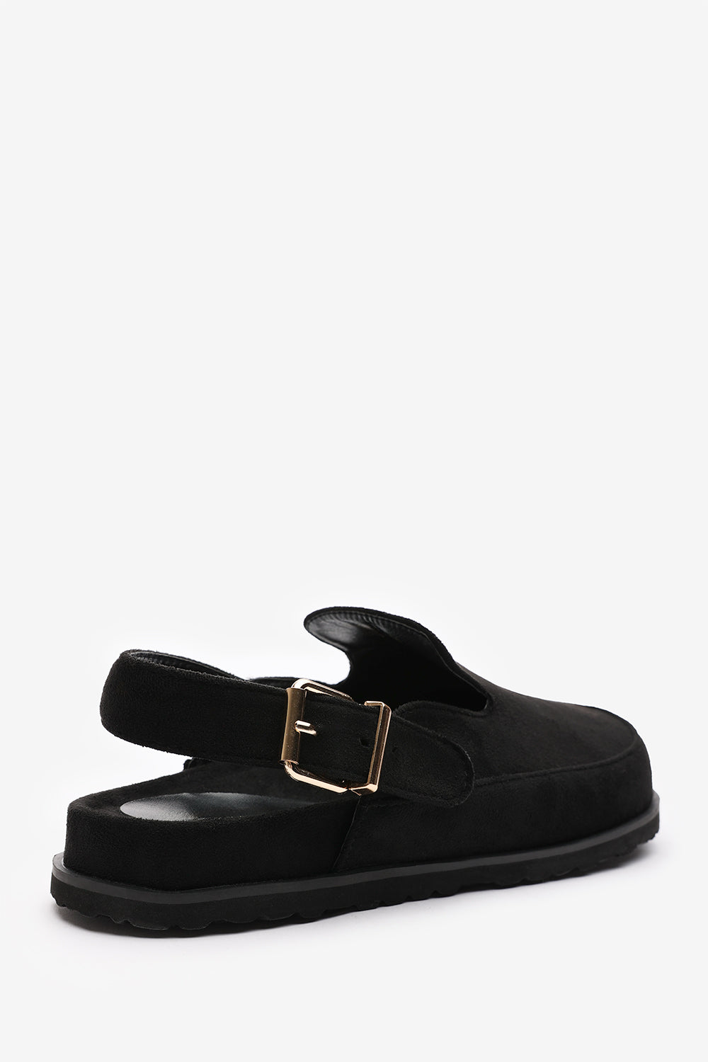 Maia Clog Inspired Slider Sandals With Adjustable Strap In Black