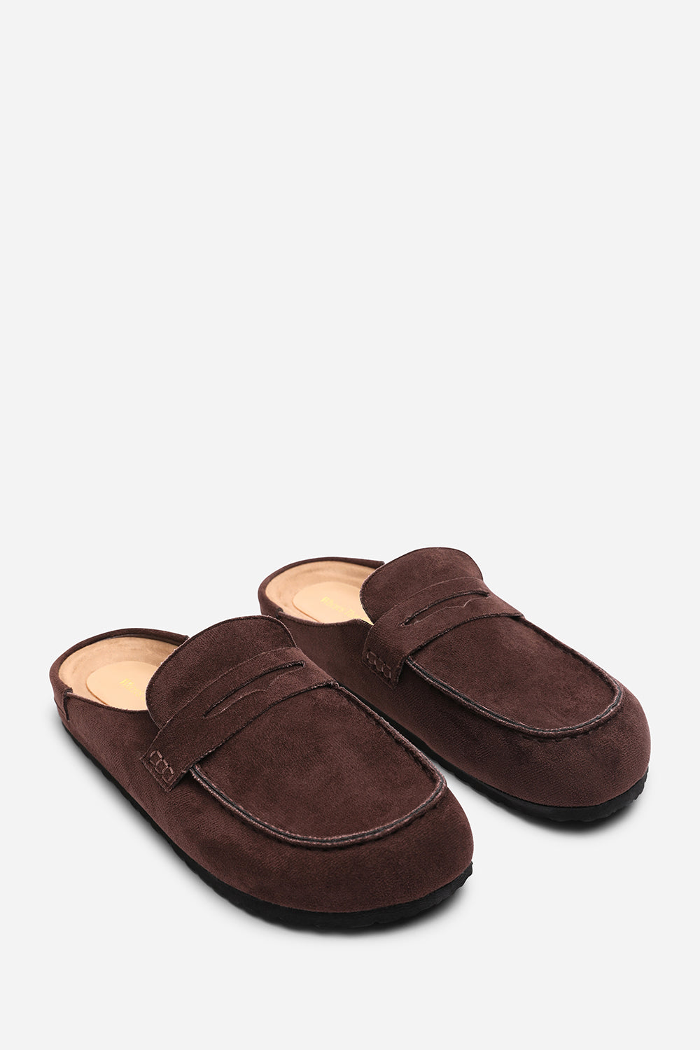 Honeybee Dark Brown Low Back Slip on Mule