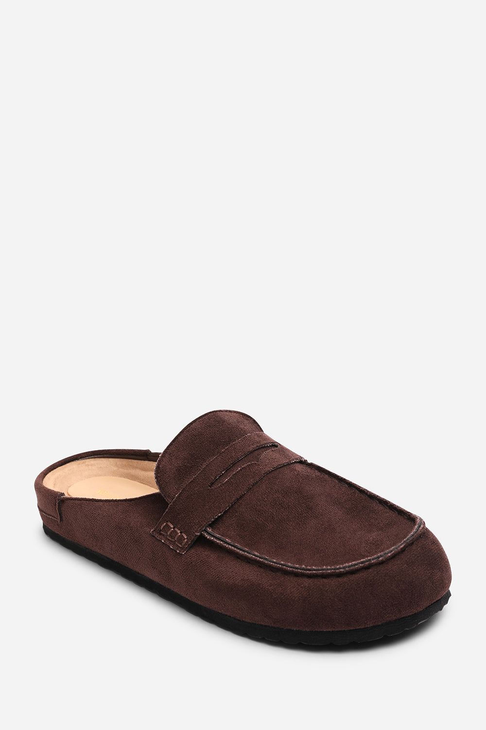 Honeybee Dark Brown Low Back Slip on Mule