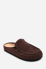 Honeybee Dark Brown Low Back Slip on Mule