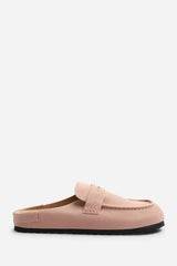 Honeybee Pink Low Back Slip on Mule