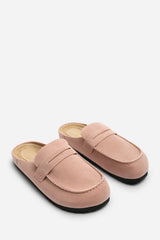 Honeybee Pink Low Back Slip on Mule