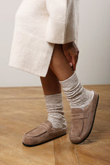 Divelle Low Back Slip On Mule With Fleece Lining