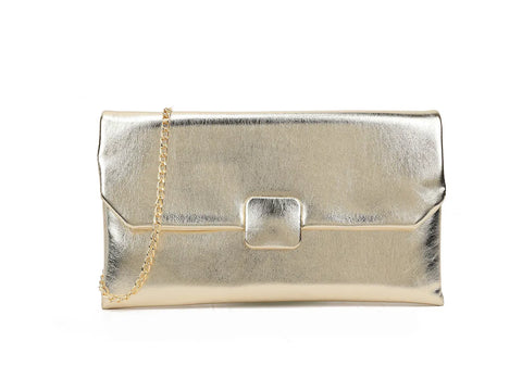 DELTAZ CLUTCH IN GOLD PU
