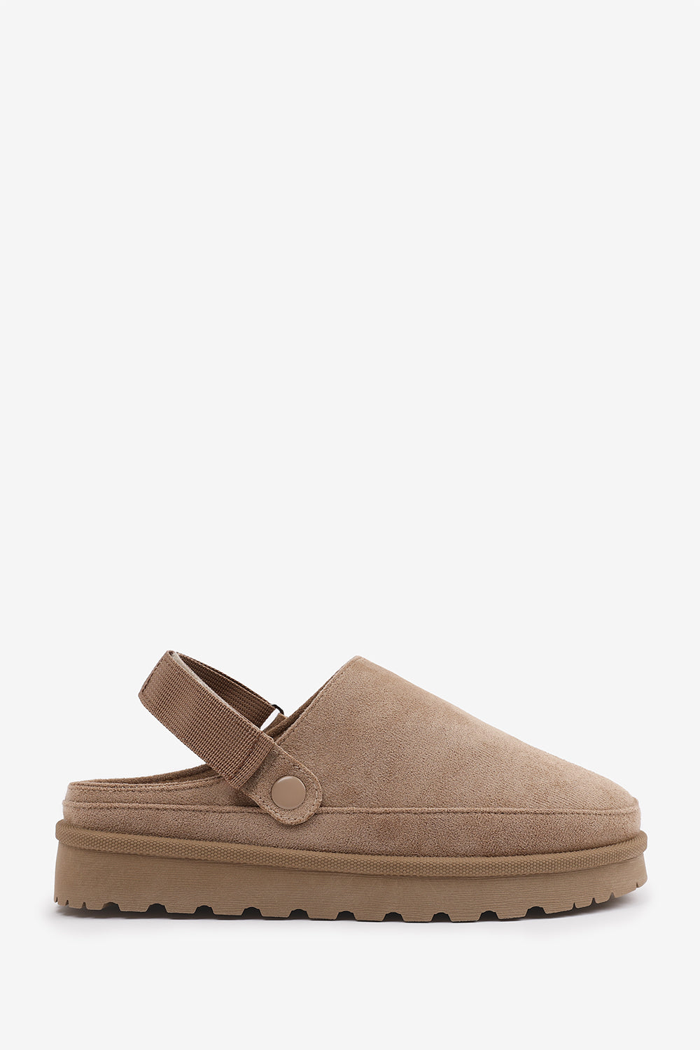 ALONDRA SLIP ON ADJUSTABLE STRAP MINI BOOTS IN CAMEL SUEDE