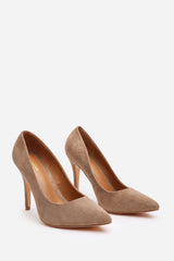 Leah Toe Pump High Heel In Camel Suede