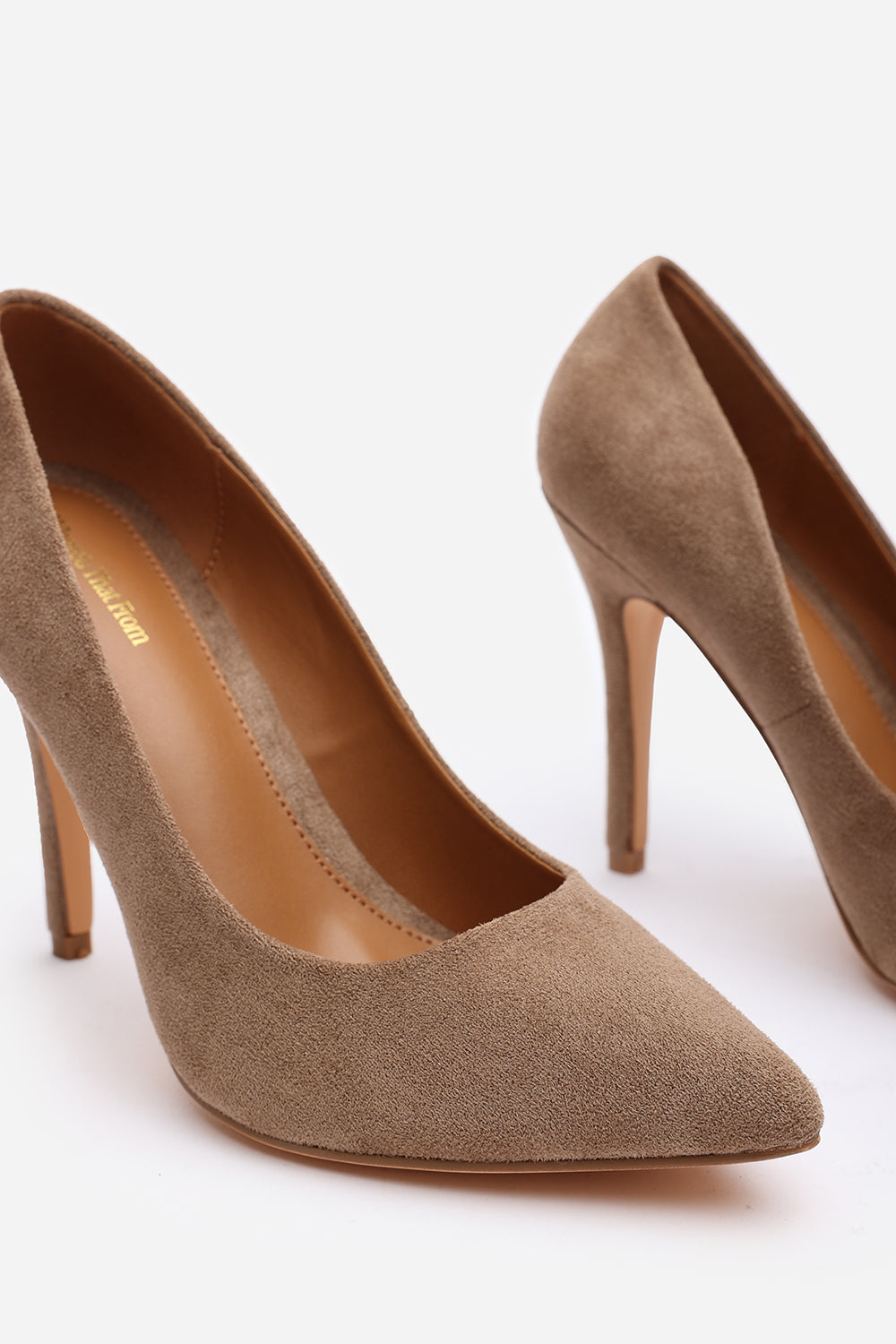 Leah Toe Pump High Heel In Camel Suede