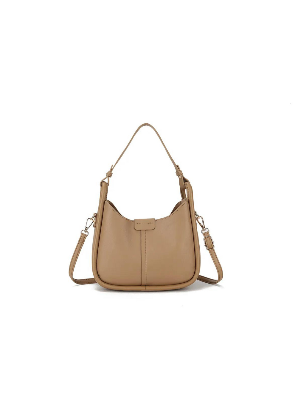 MYA CLASSIC TOP HANDLE  BAG IN STONE FAUX LEATHER