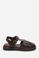 Chime Fisherman Flatform Dark Brown Sandal