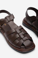 Chime Fisherman Flatform Dark Brown Sandal