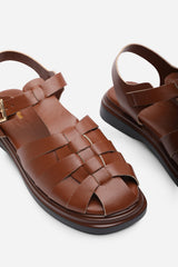 Chime Fisherman Flatform Tan Sandal