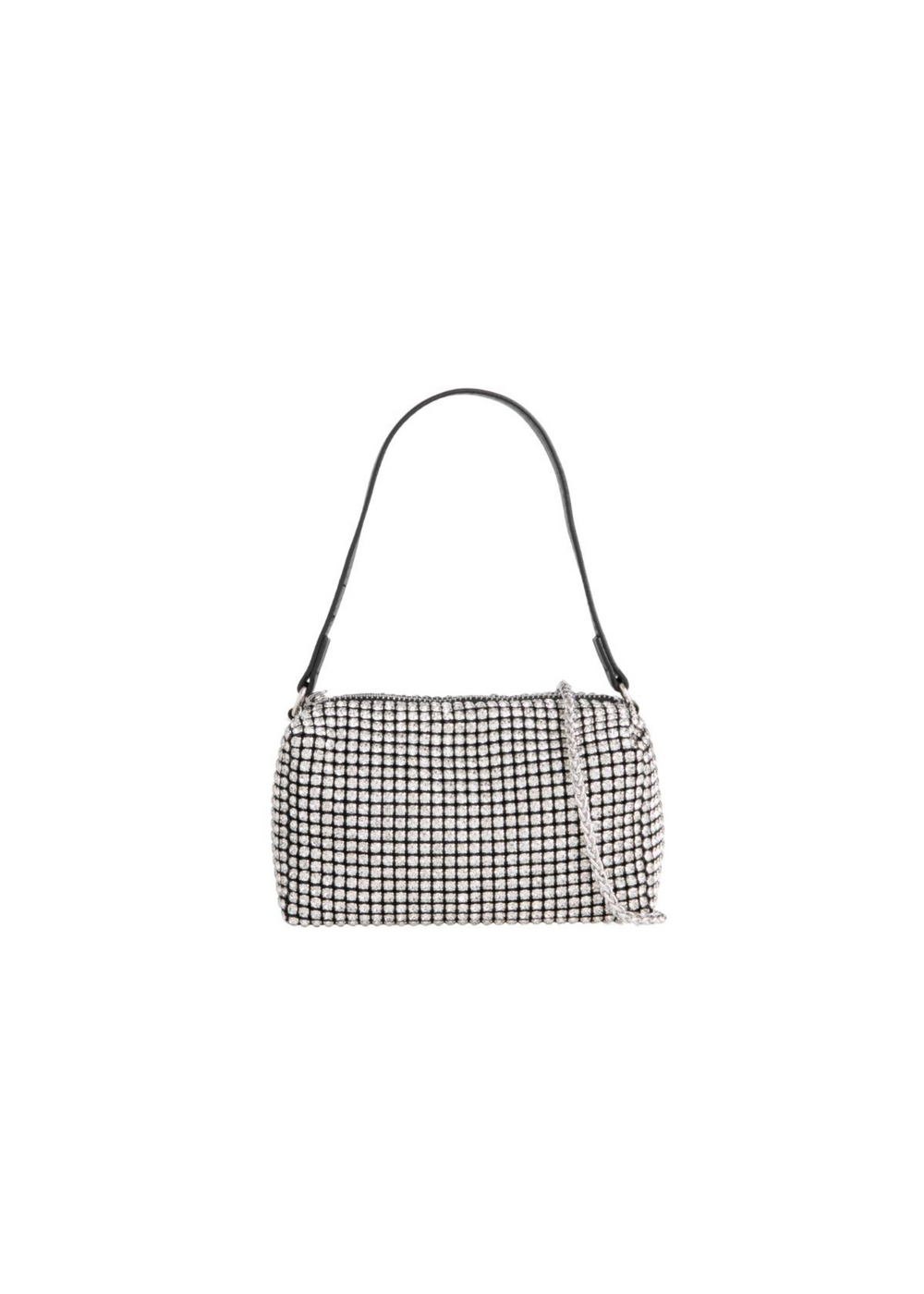 SHINE TOP HANDLE SMALL BAG WITH DIAMANTE DETAIL IN BLACK