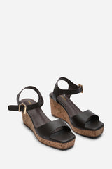 Giselle Cork Platform Wedge Sandals