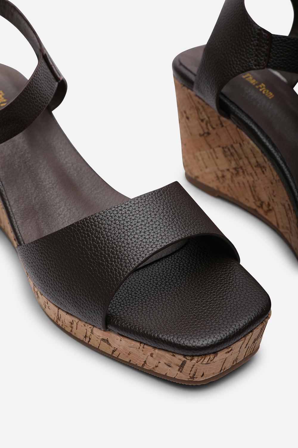 Giselle Cork Platform Wedge Sandals