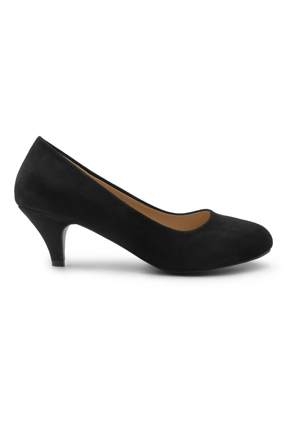 SHEA LOW HEEL COURT PUMP IN BLACK SUEDE