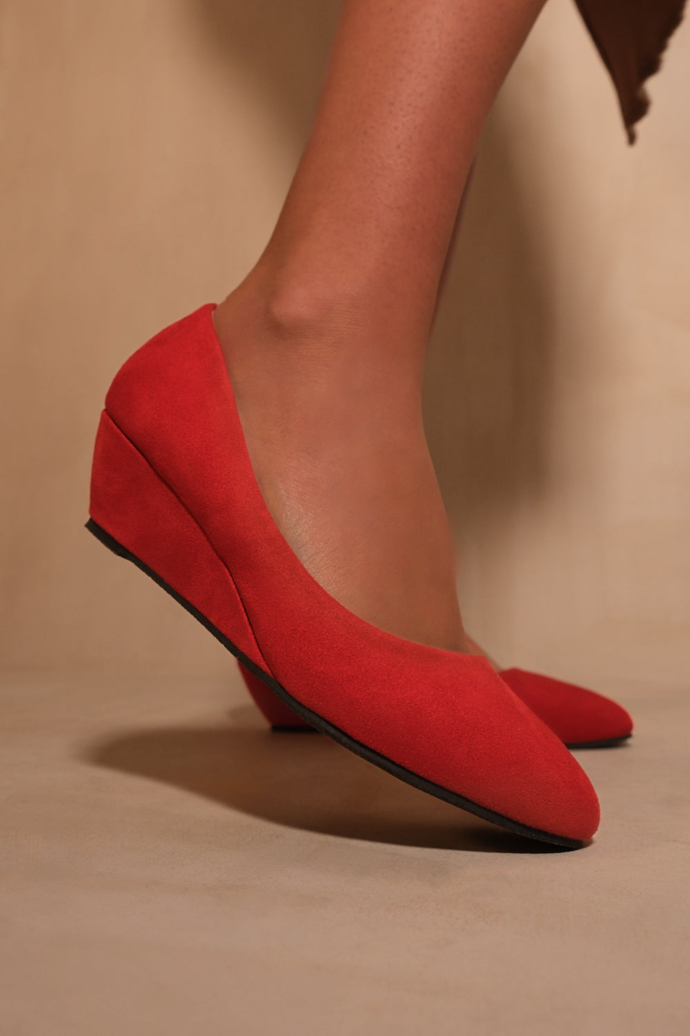 Suede Red Wedge Dress Shoes Buy Womens Red Wedge Shoes Store