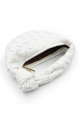 MITZI WOVEN KNOTTED HANDBAG IN WHITE