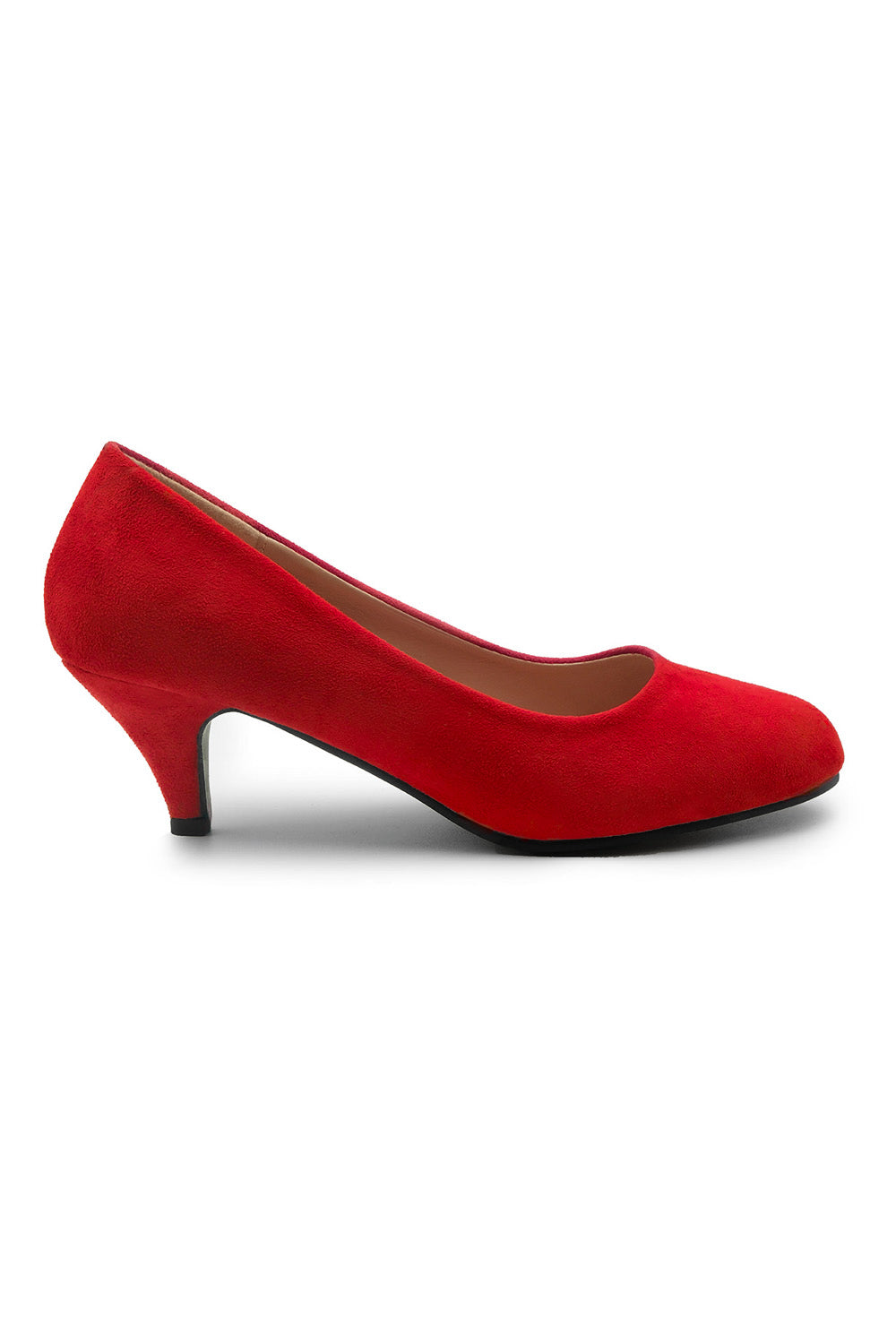 SHEA LOW HEEL COURT PUMP IN RED SUEDE Where s That From UK