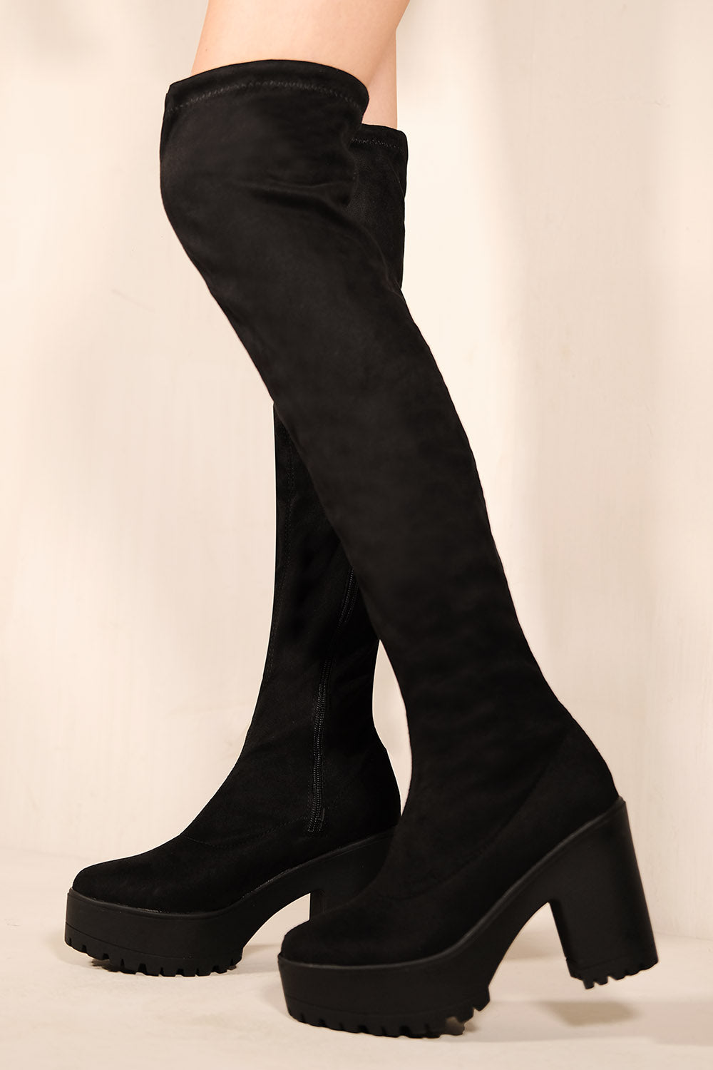 Chunky platform over the knee boots outlet
